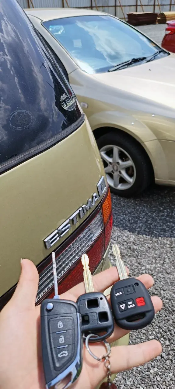 Freshly cut and coded spare remote keys after smart key programming