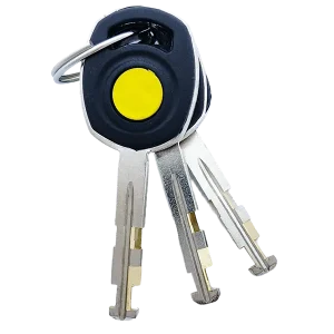 Vpass grand-master key system padlock keys on a ring