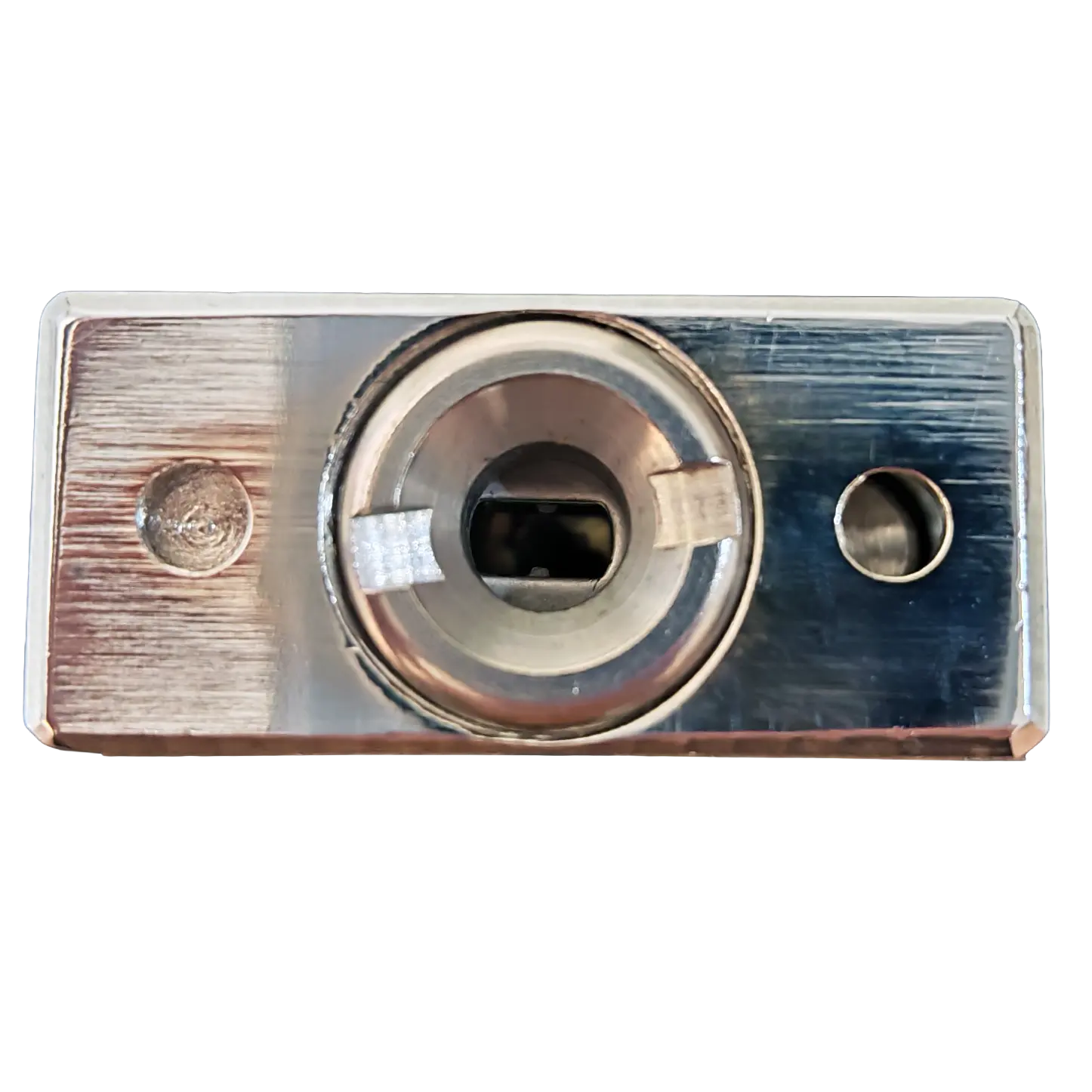 Vpass VS 40 AR 40mm anti-rust padlock keyway and base view
