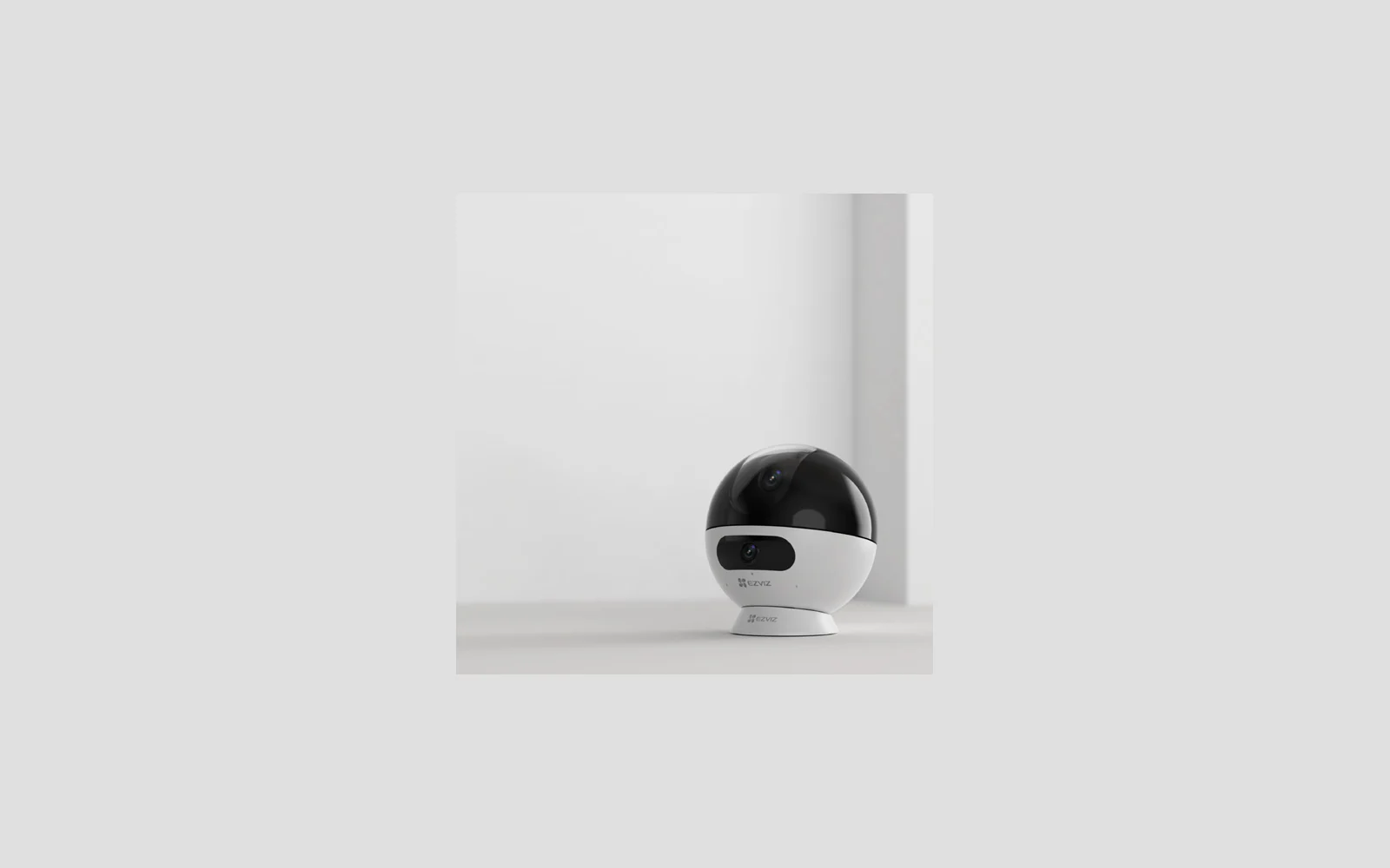 EZVIZ C7 Dual orb-shaped indoor camera with two 2K+ lenses