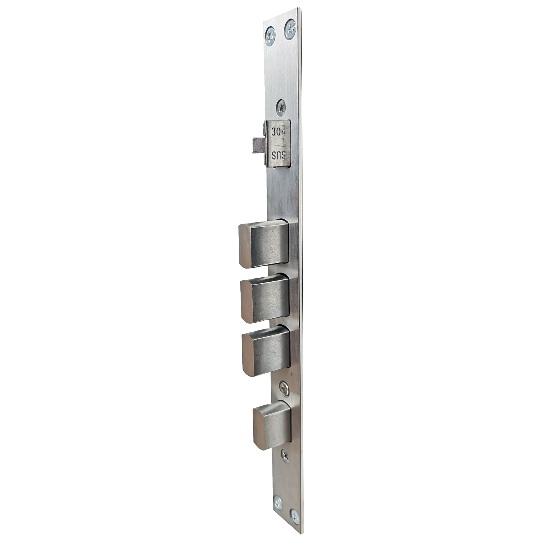 Smartverse SUS304 stainless steel mortise lockcase, 60 mm backset 6068, with four roller latches and a deadbolt